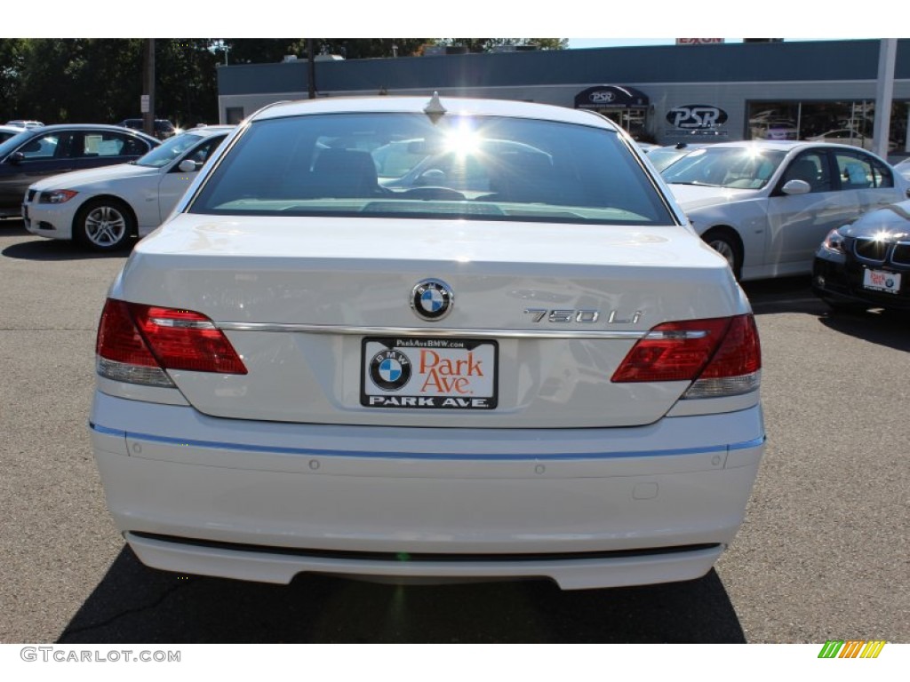 2008 7 Series 750Li Sedan - Alpine White / Lava Blue photo #6
