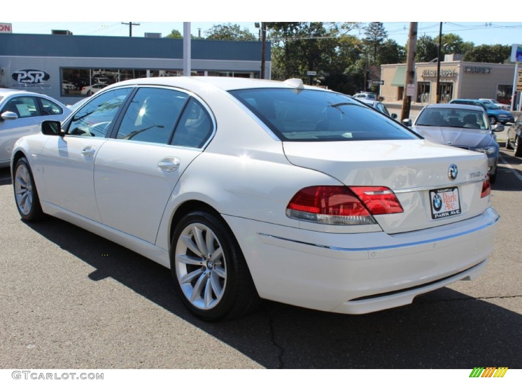 2008 7 Series 750Li Sedan - Alpine White / Lava Blue photo #7