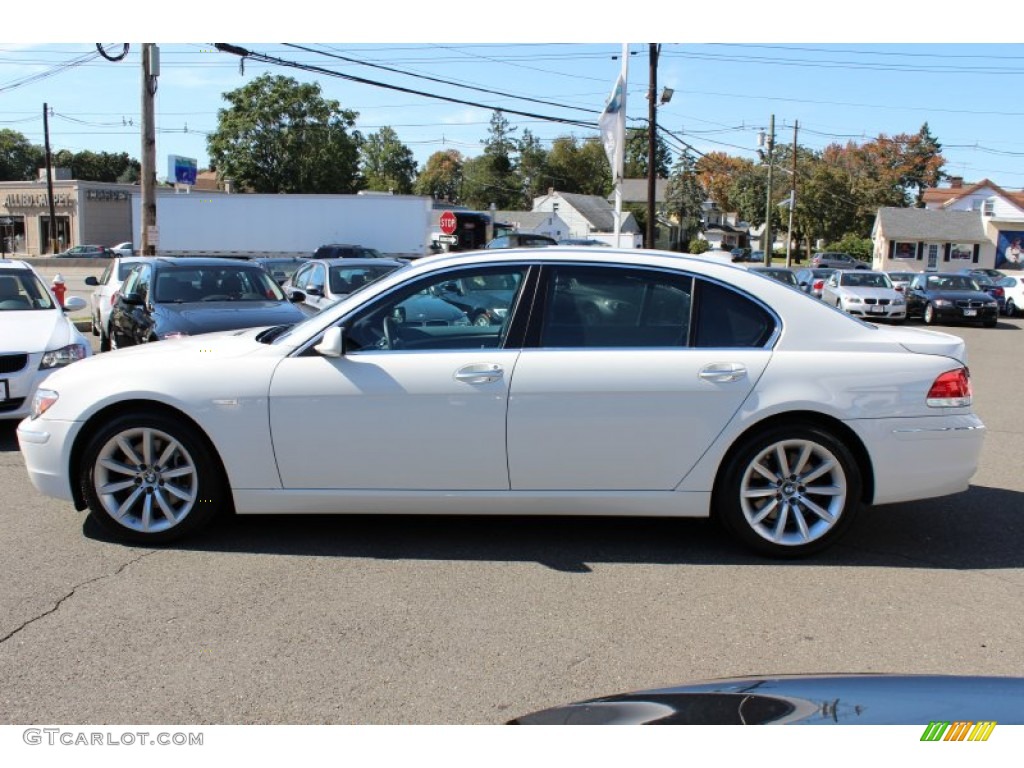 2008 7 Series 750Li Sedan - Alpine White / Lava Blue photo #8