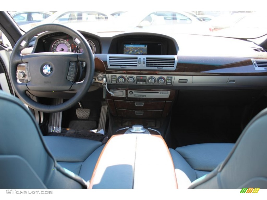 2008 7 Series 750Li Sedan - Alpine White / Lava Blue photo #13