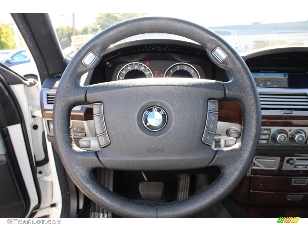 2008 7 Series 750Li Sedan - Alpine White / Lava Blue photo #14