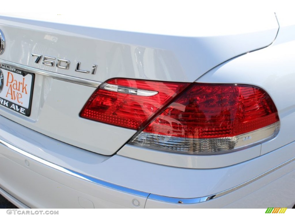 2008 7 Series 750Li Sedan - Alpine White / Lava Blue photo #22