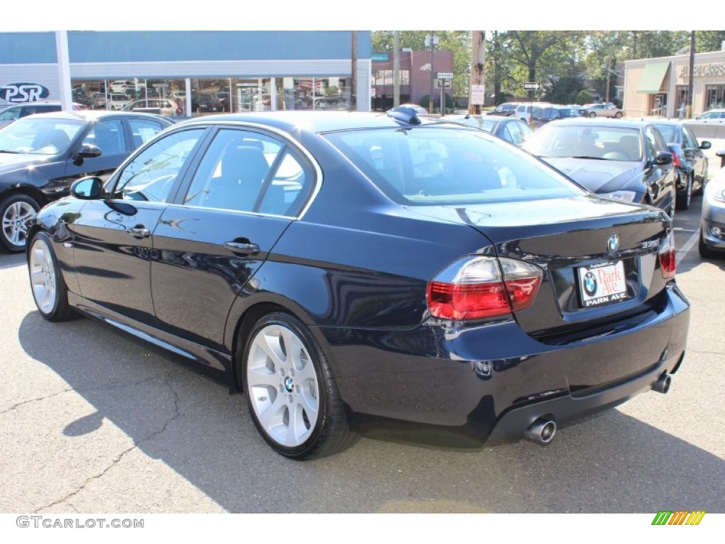 2008 3 Series 335i Sedan - Monaco Blue Metallic / Black photo #7