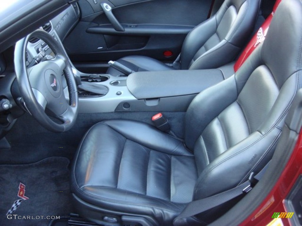 Ebony Black Interior 2006 Chevrolet Corvette Convertible Photo #55087345