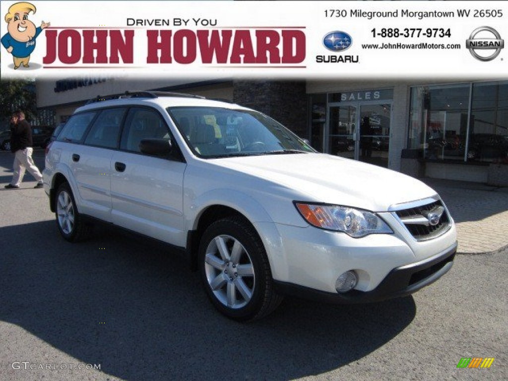 2009 Outback 2.5i Special Edition Wagon - Satin White Pearl / Warm Ivory photo #1