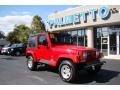 2005 Flame Red Jeep Wrangler X 4x4  photo #2
