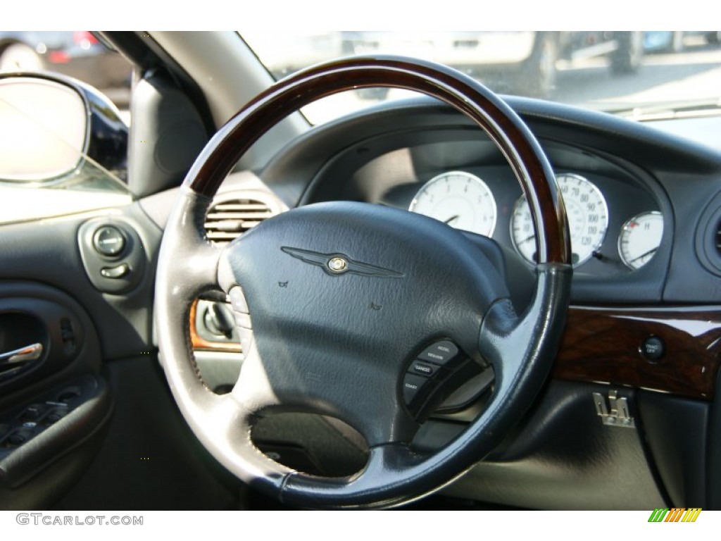 2002 Chrysler Concorde Limited Dark Slate Gray Steering Wheel Photo #55089496
