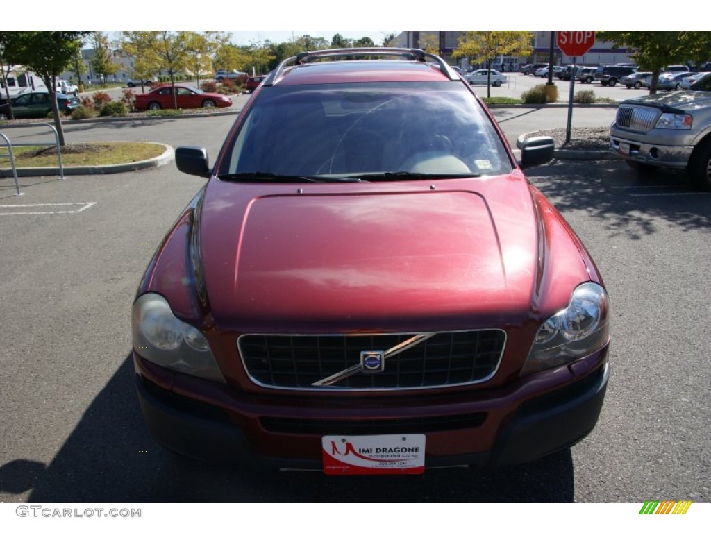 2004 XC90 T6 AWD - Ruby Red Metallic / Graphite photo #2