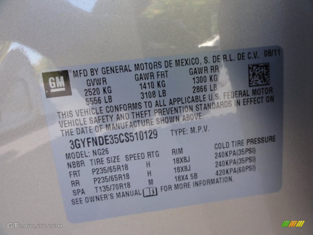 2012 SRX Luxury AWD - Gold Mist Metallic / Shale/Brownstone photo #13