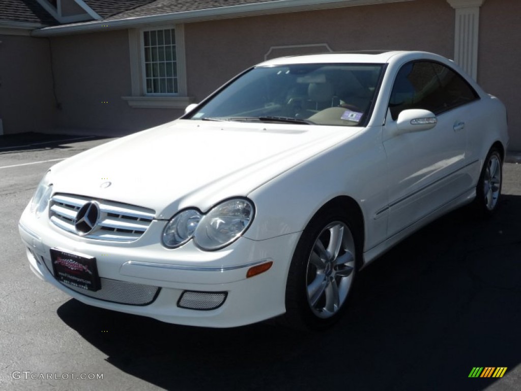 2006 CLK 350 Coupe - Alabaster White / Stone photo #1