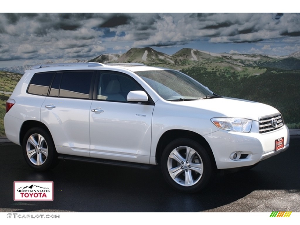 2009 Highlander Limited 4WD - Blizzard White Pearl / Ash photo #1