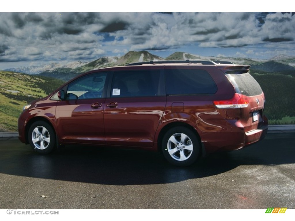 2012 Sienna LE - Salsa Red Pearl / Light Gray photo #3