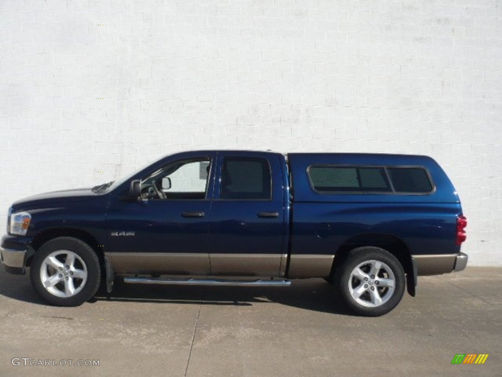 2008 Ram 1500 Big Horn Edition Quad Cab - Patriot Blue Pearl / Medium Slate Gray photo #1