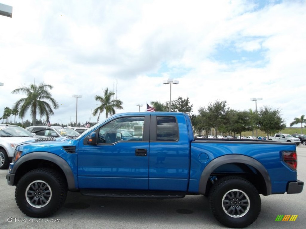 2010 F150 SVT Raptor SuperCab 4x4 - Blue Flame Metallic / Raptor Black photo #12