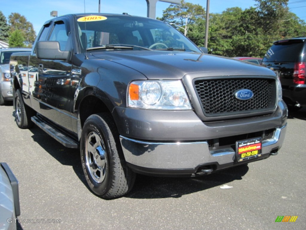 2005 F150 XLT SuperCab 4x4 - Dark Shadow Grey Metallic / Medium Flint Grey photo #4