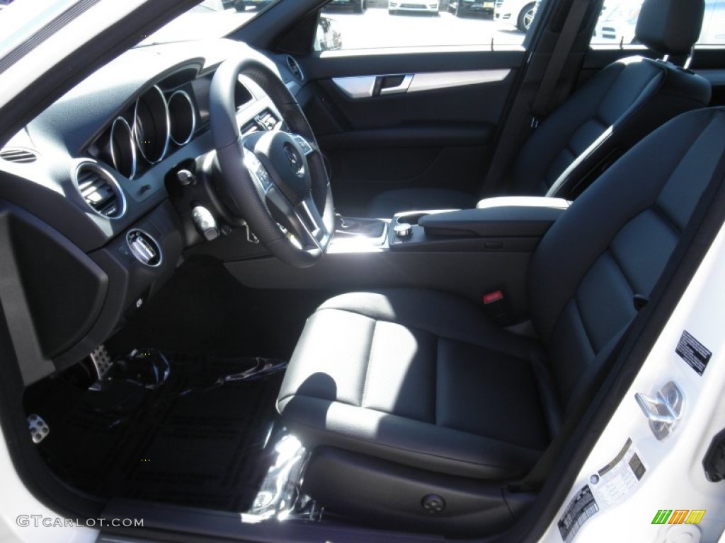 Black Interior 2012 Mercedes-Benz C 250 Sport Photo #55097857