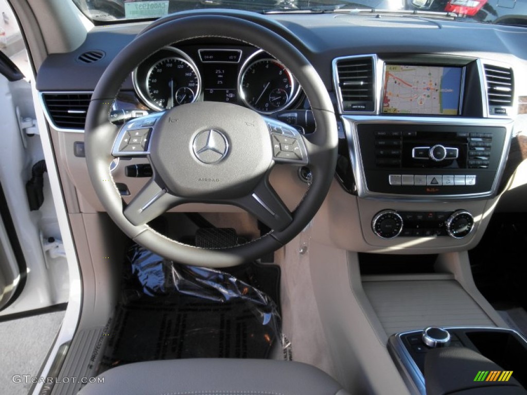 2012 Mercedes-Benz ML 350 BlueTEC 4Matic Almond Beige Dashboard Photo #55098523