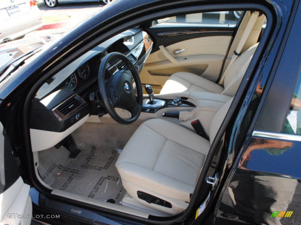 Cream Beige Interior 2010 BMW 5 Series 535i Sedan Photo #55100092