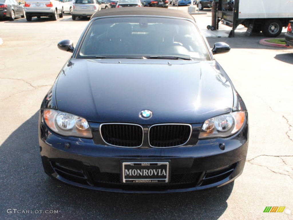 2008 1 Series 128i Convertible - Monaco Blue Metallic / Black photo #2