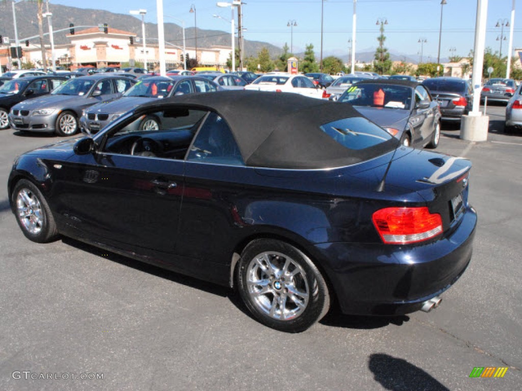 2008 1 Series 128i Convertible - Monaco Blue Metallic / Black photo #10