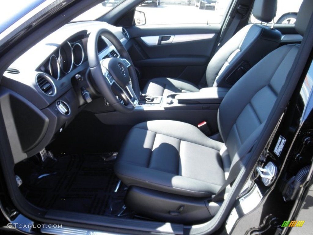 Black Interior 2012 Mercedes-Benz C 250 Sport Photo #55100809