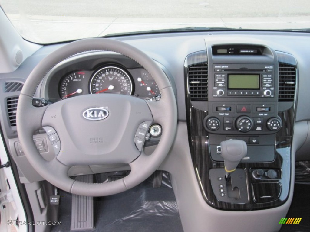 2012 Kia Sedona EX Gray Dashboard Photo #55101909