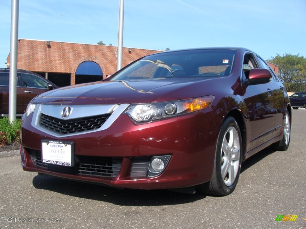 2009 TSX Sedan - Basque Red Pearl / Ebony photo #1