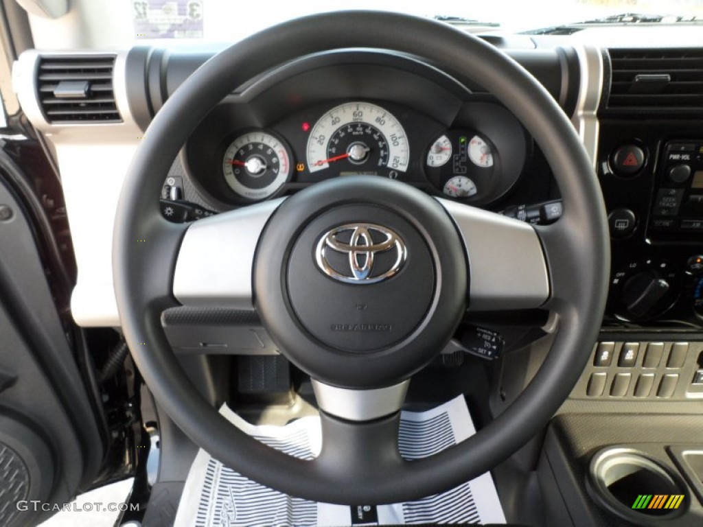 2010 Toyota FJ Cruiser Standard FJ Cruiser Model Dark Charcoal Steering Wheel Photo #55106052