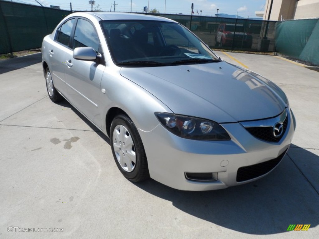 2007 MAZDA3 i Sedan - Sunlight Silver Metallic / Black photo #1