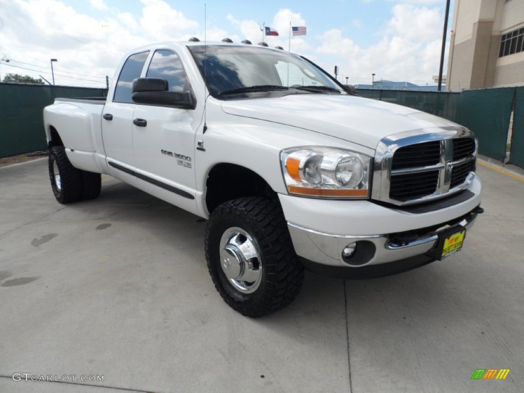 2006 Ram 3500 SLT Quad Cab 4x4 Dually - Bright White / Medium Slate Gray photo #1