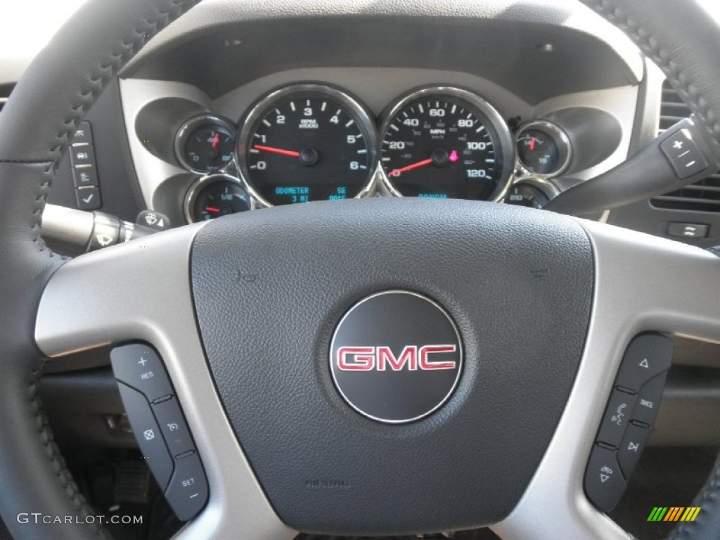 2012 Sierra 1500 SLE Crew Cab 4x4 - Stealth Gray Metallic / Ebony photo #8