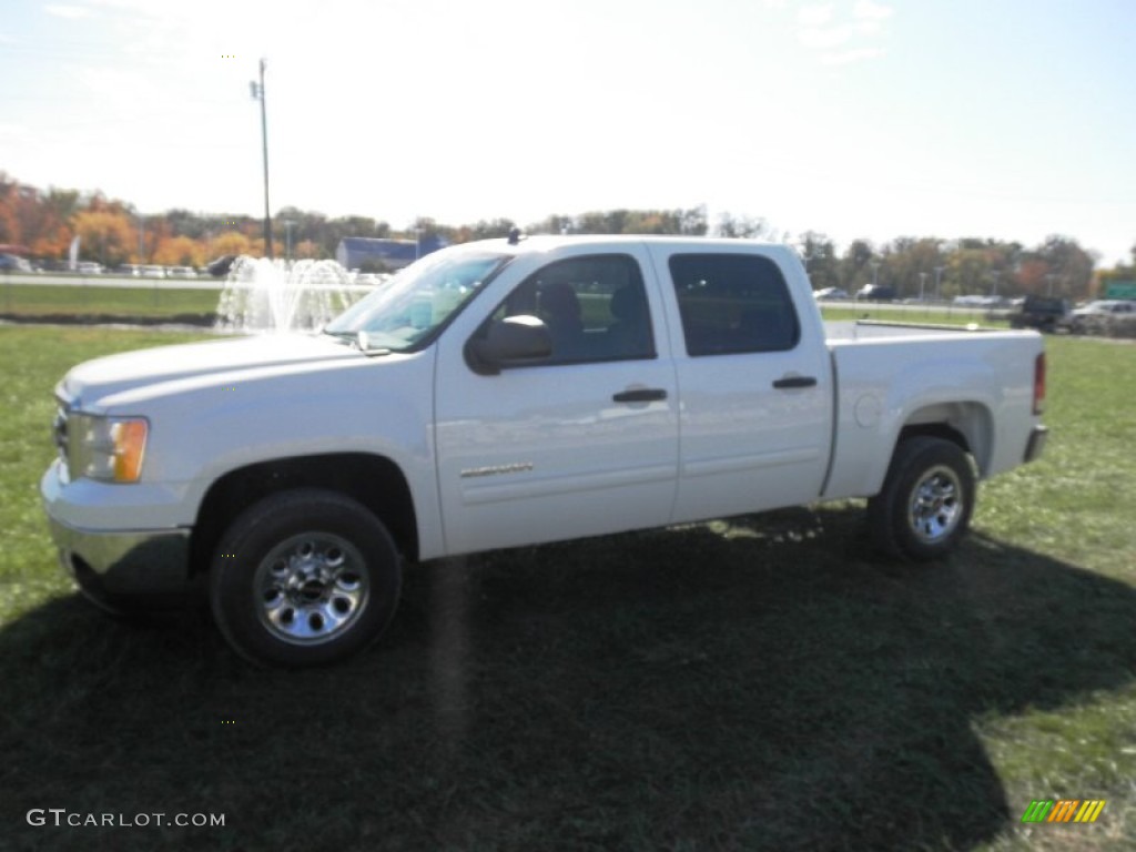 2012 Sierra 1500 SL Crew Cab - Summit White / Dark Titanium photo #4