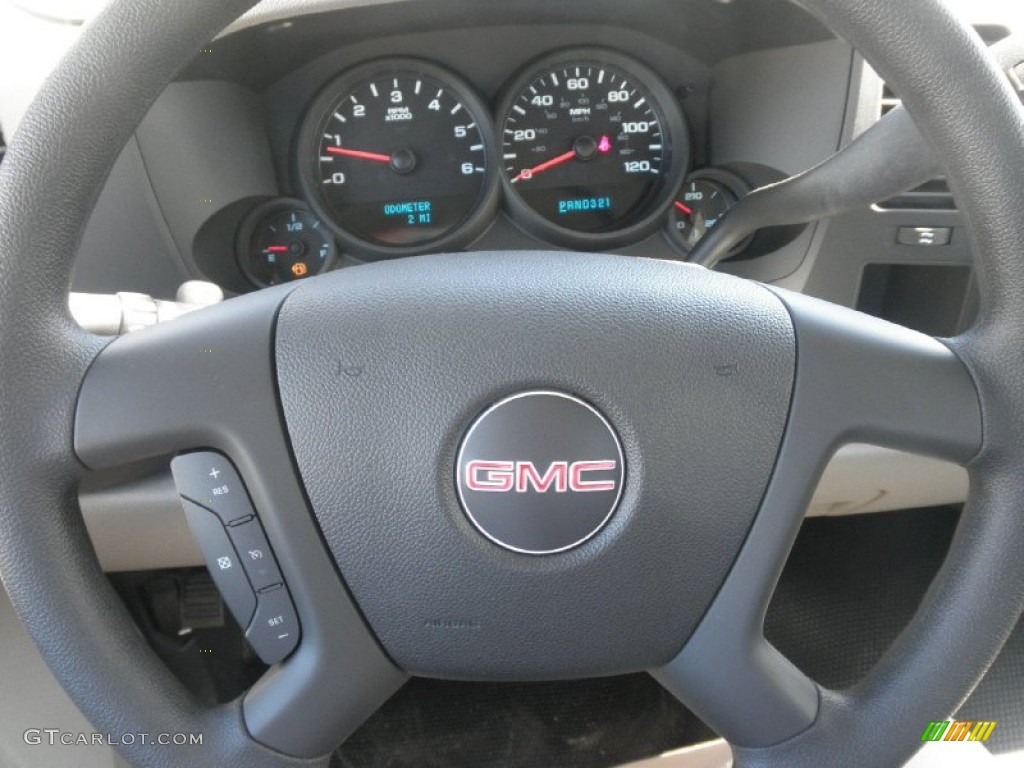 2012 GMC Sierra 1500 Regular Cab Dark Titanium Steering Wheel Photo #55108359
