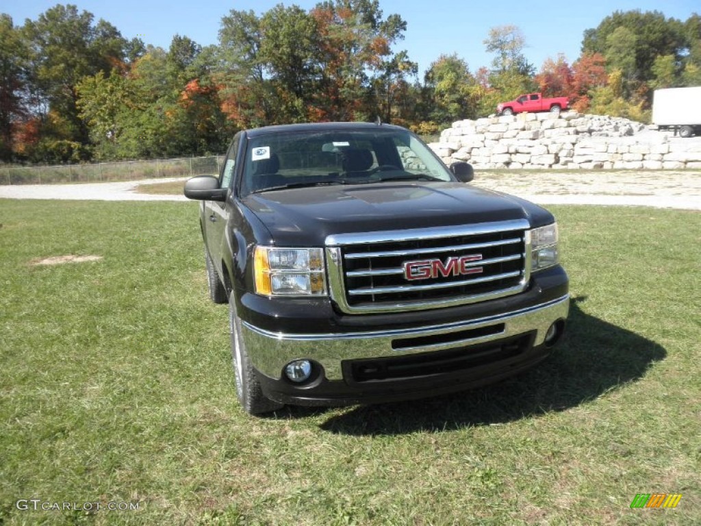 2012 Sierra 1500 SLE Crew Cab 4x4 - Onyx Black / Ebony photo #2