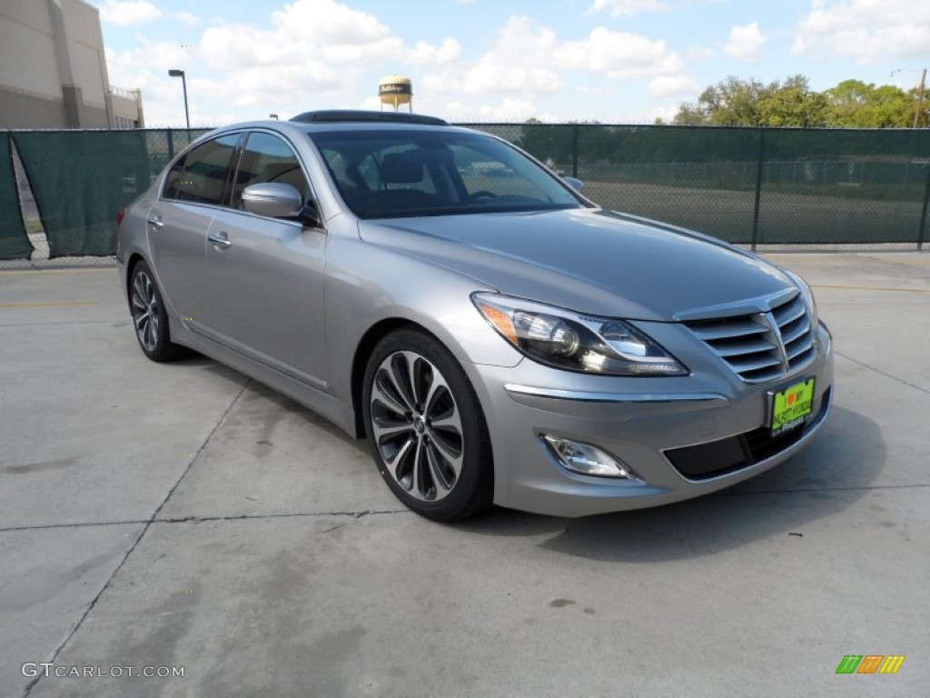 2012 Genesis 5.0 R Spec Sedan - Titanium Gray Metallic / Jet Black photo #1