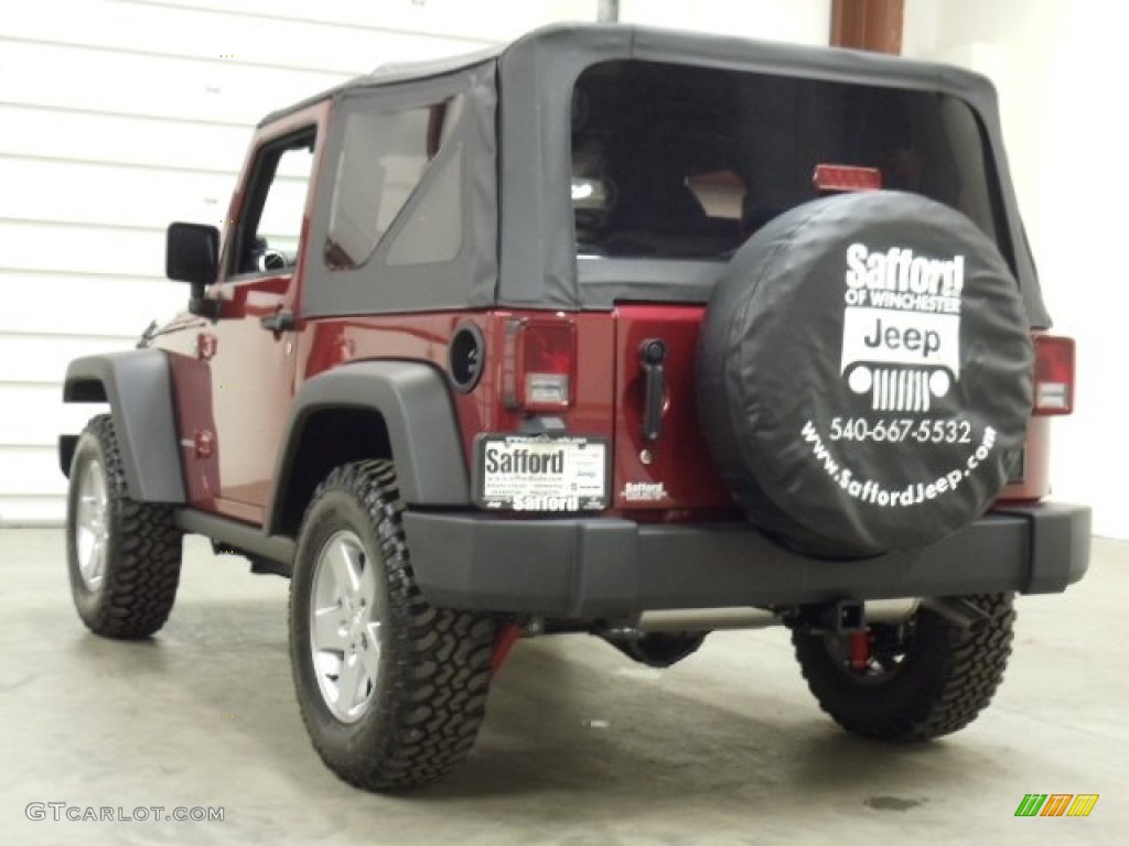 2012 Wrangler Rubicon 4X4 - Deep Cherry Red Crystal Pearl / Black photo #3