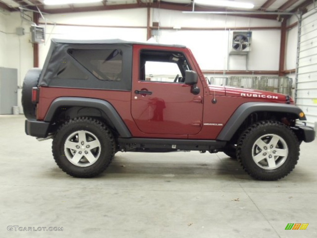 2012 Wrangler Rubicon 4X4 - Deep Cherry Red Crystal Pearl / Black photo #6