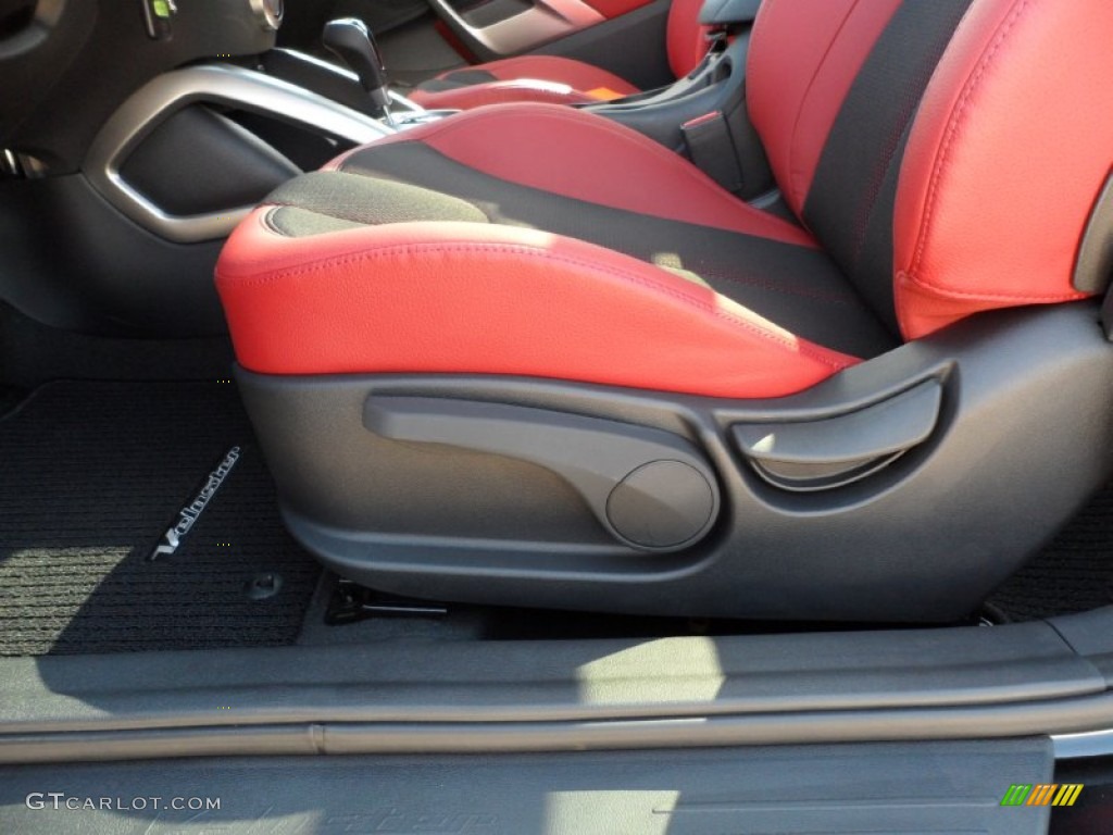 Black/Red Interior 2012 Hyundai Veloster Standard Veloster Model Photo #55110648