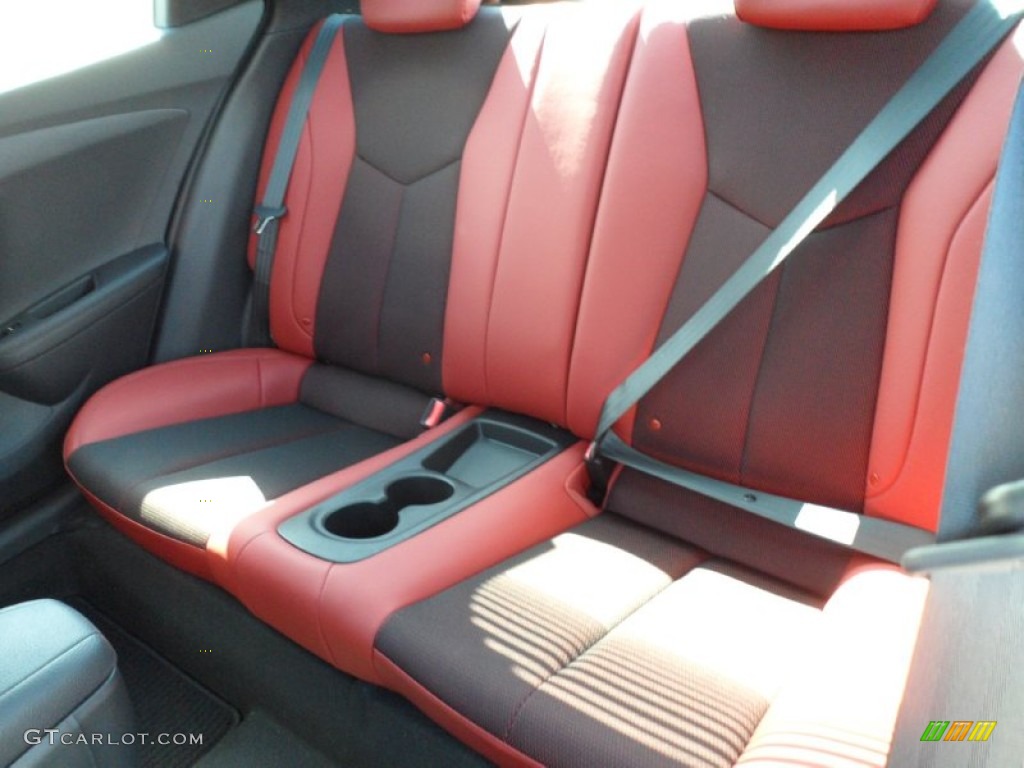 Black/Red Interior 2012 Hyundai Veloster Standard Veloster Model Photo #55110657