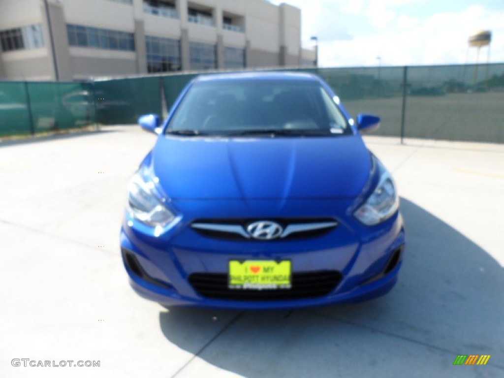 2012 Accent GS 5 Door - Marathon Blue / Black photo #8