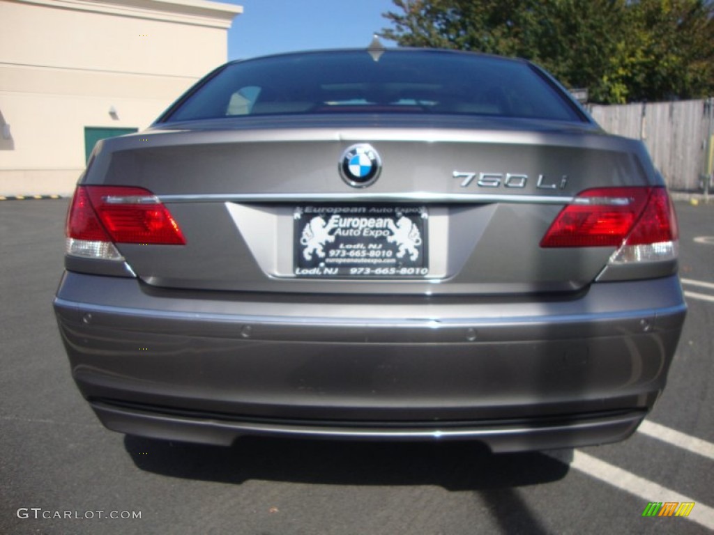 2008 7 Series 750Li Sedan - Sterling Grey Metallic / Black photo #5