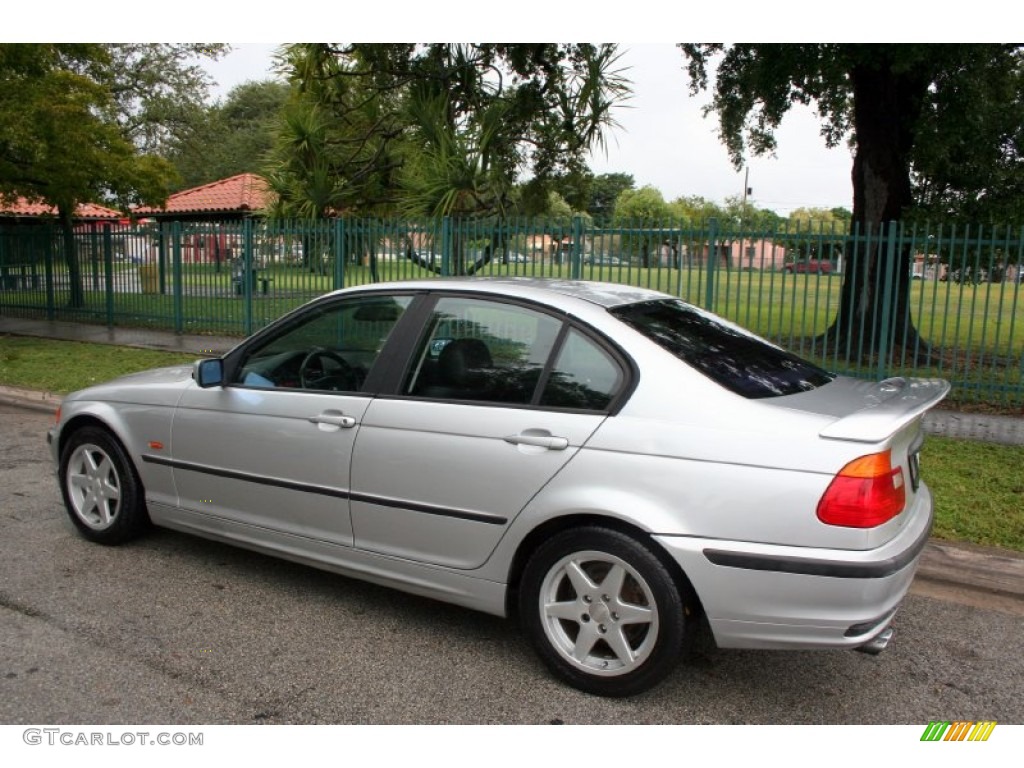 2001 3 Series 325i Sedan - Titanium Silver Metallic / Black photo #5