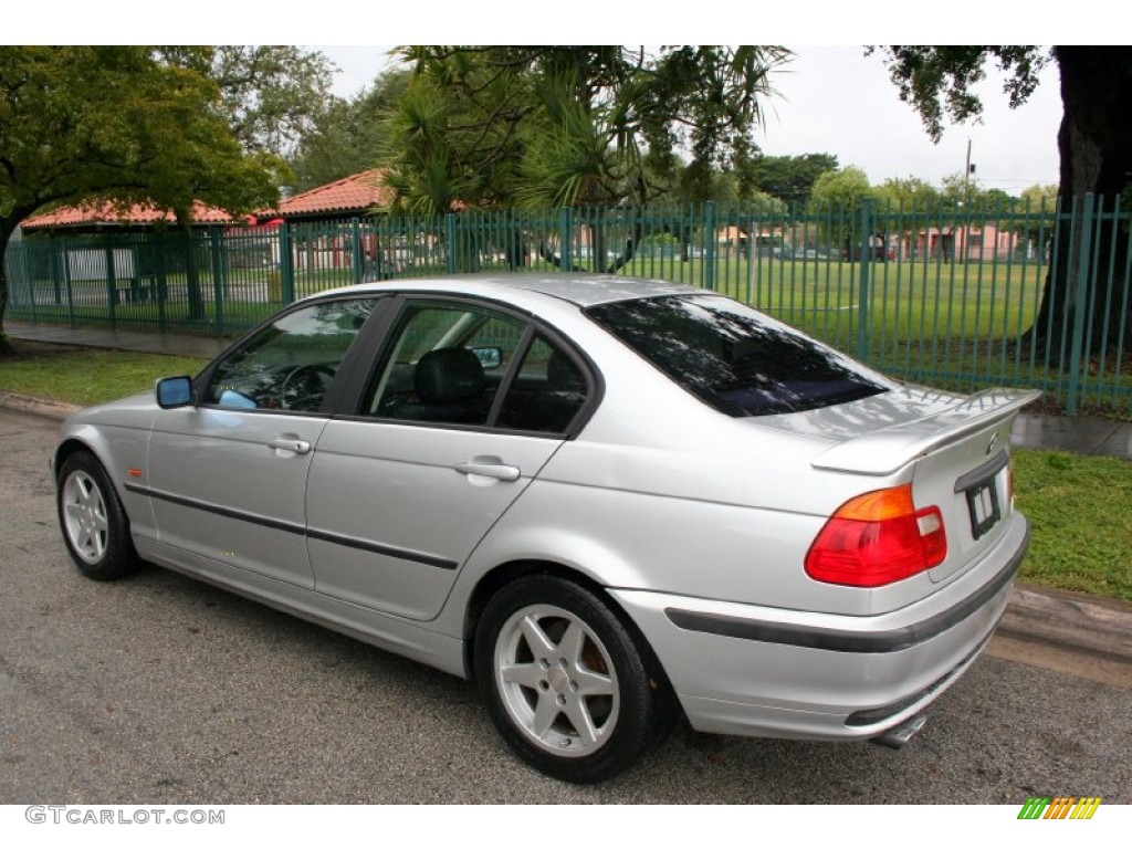 2001 3 Series 325i Sedan - Titanium Silver Metallic / Black photo #6