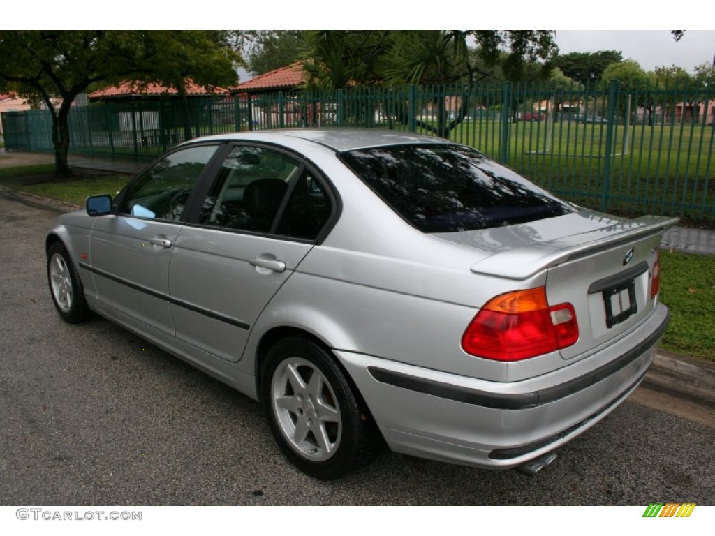 2001 3 Series 325i Sedan - Titanium Silver Metallic / Black photo #7