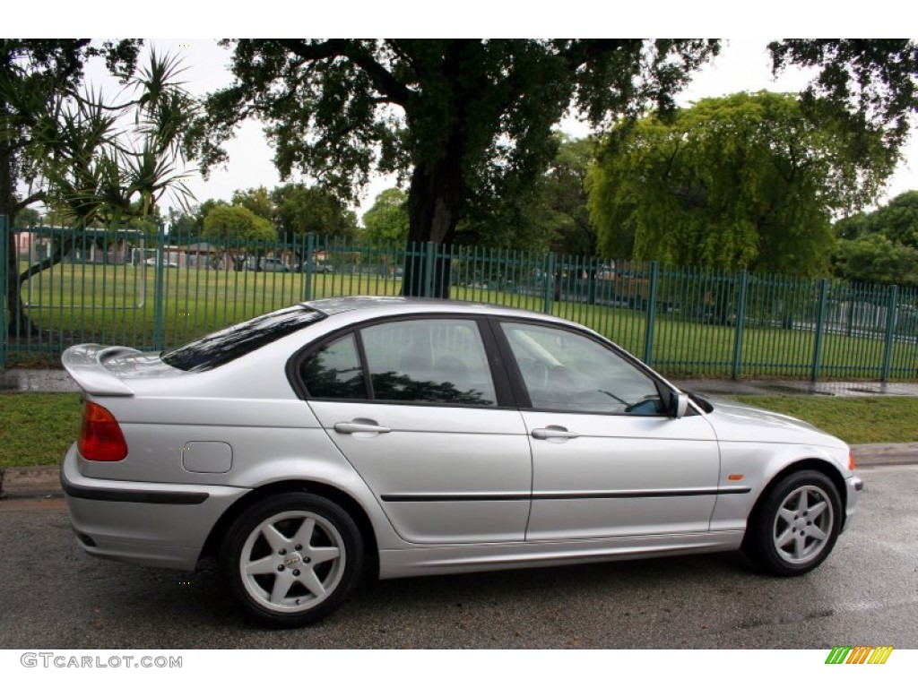 2001 3 Series 325i Sedan - Titanium Silver Metallic / Black photo #10