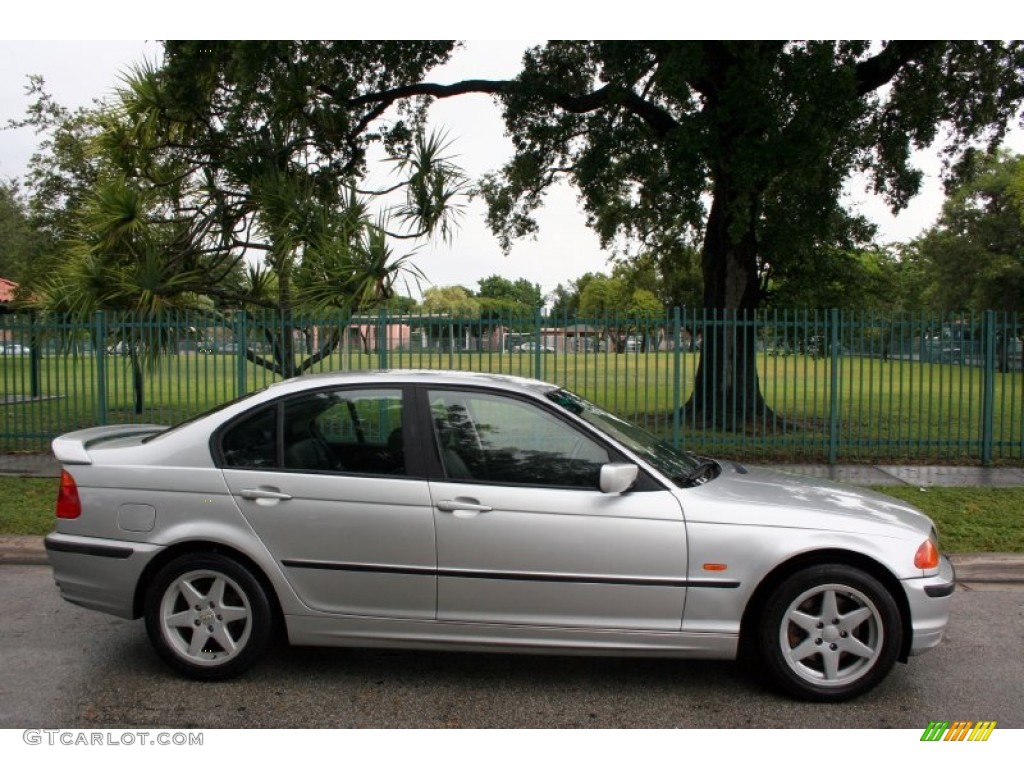 2001 3 Series 325i Sedan - Titanium Silver Metallic / Black photo #11