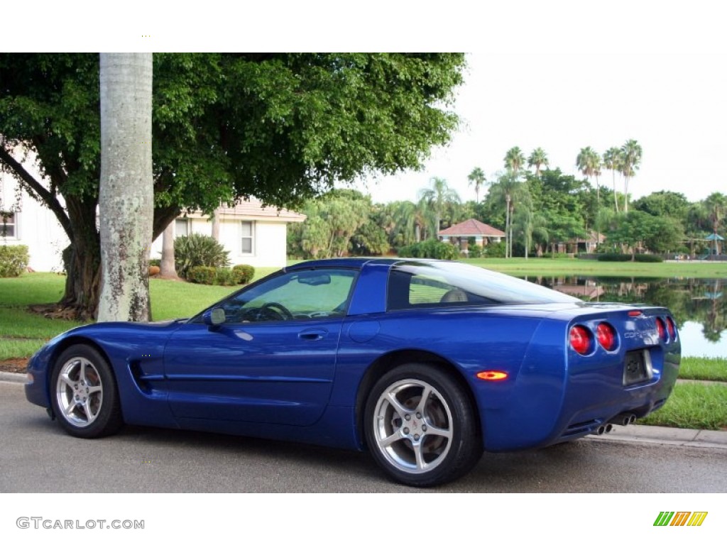 2002 Corvette Coupe - Electron Blue Metallic / Light Oak photo #7