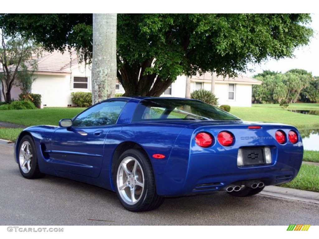 2002 Corvette Coupe - Electron Blue Metallic / Light Oak photo #8