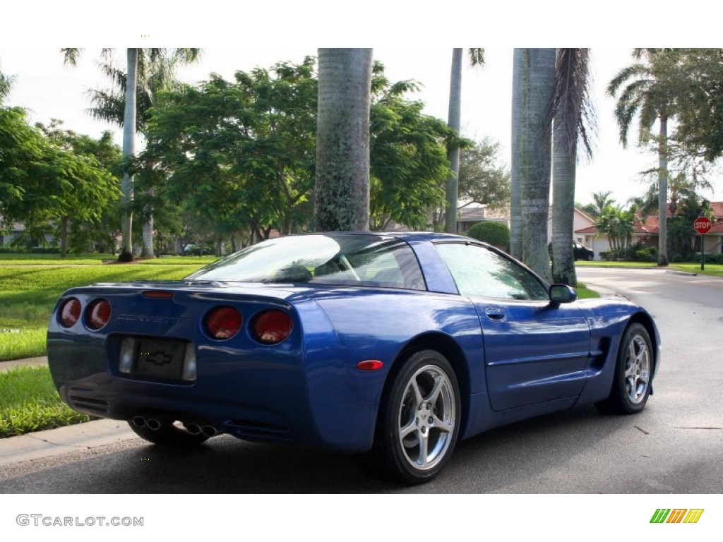 2002 Corvette Coupe - Electron Blue Metallic / Light Oak photo #10