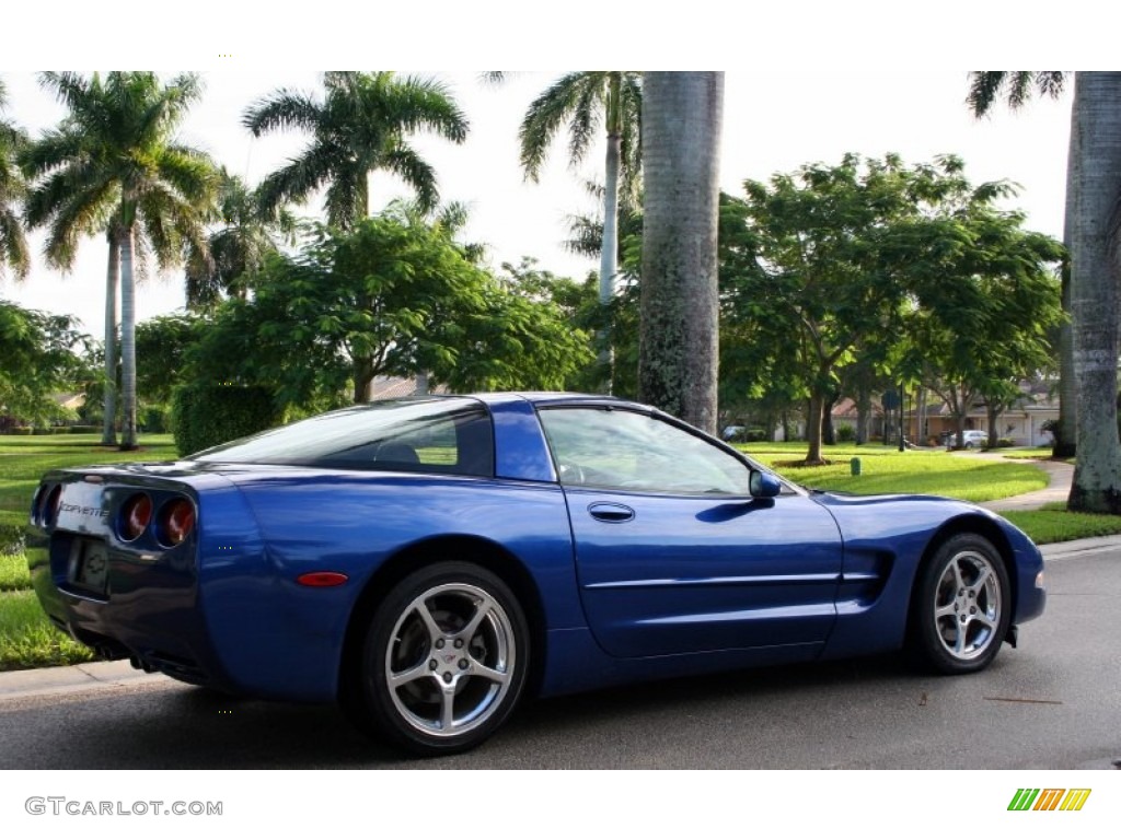 2002 Corvette Coupe - Electron Blue Metallic / Light Oak photo #11